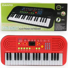Детский музыкальный инструмент игрушка 37 ключ Высокое качество черные и белые клавиши, электронная клавиатура двойной режим питания с Microph