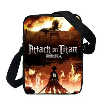 

Crossbody Bags 2020 Attack on Titan Final Season 4 Shoulder Bags School Messenger Bags Women Handbags Purse Kids Anime Tote Bag