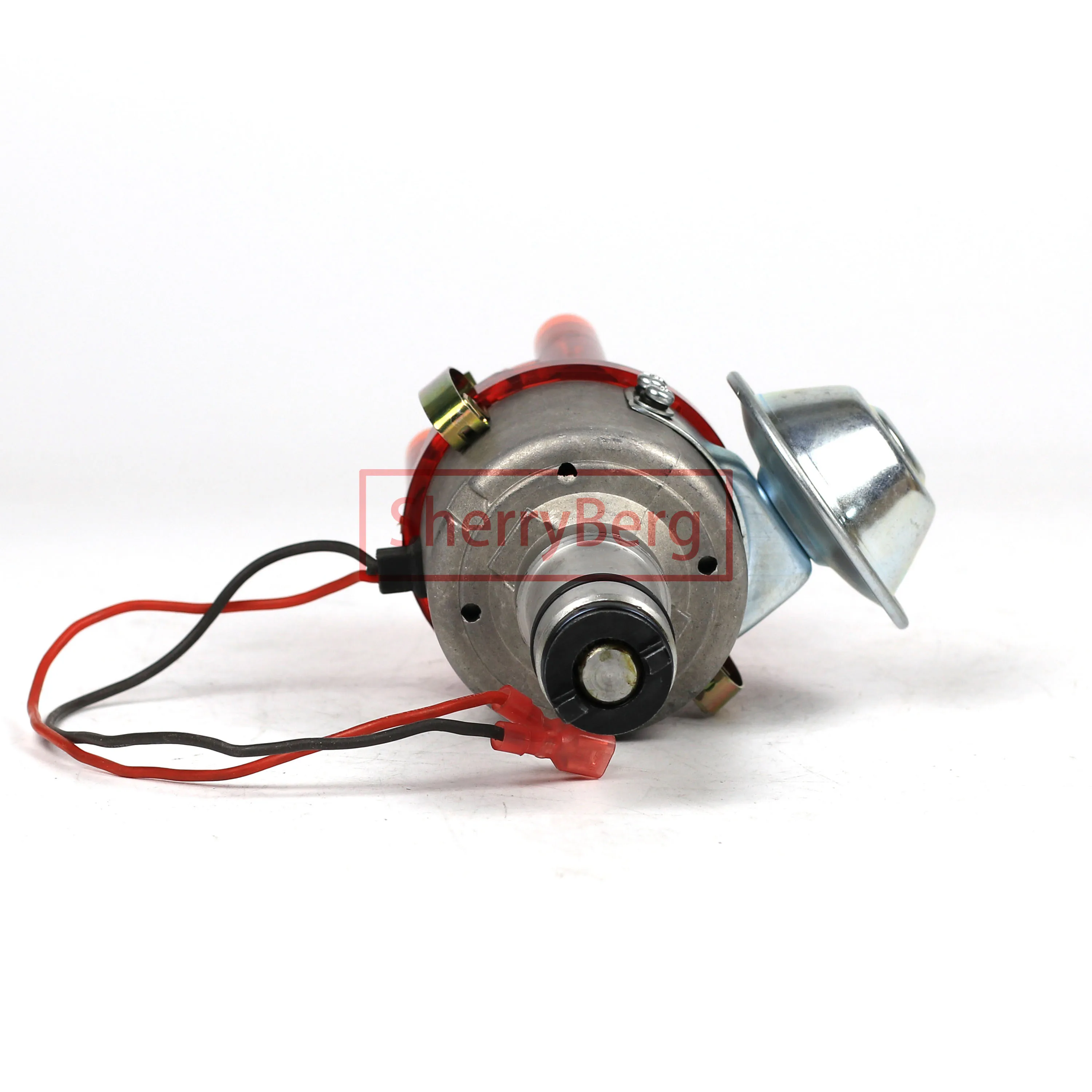 Complete electronic ignition distributor for VOLVO B20A B20B B18 engines VACUUM ADVANCE CCW red transparency cap