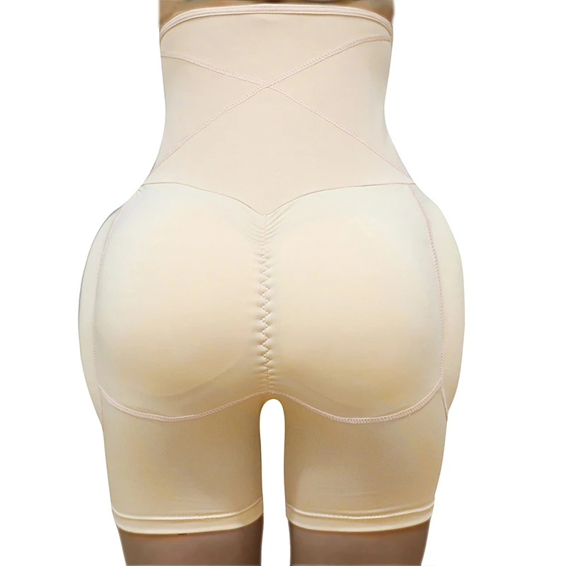 Beige Женское корректирующее белье для увеличения бедер, фижмы, мягкие, высокая талия, контроль живота, незаметные трусики, трусы, искусственные ягодицы, ягодицы, шорты - Цвет: Beige