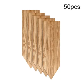 

50pcs Safe Bamboo Vegetable Markers Outdoor Garden For Pots Nursery Bonsai Plant Label Classification Decoration Succulent Tags