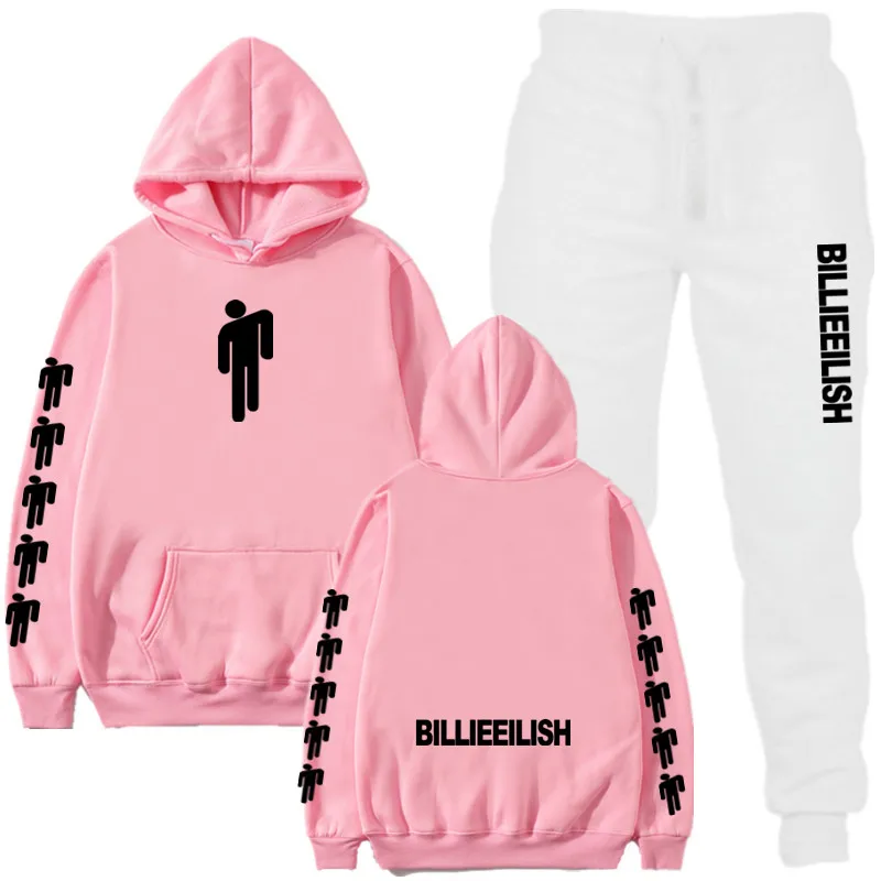 Billie Eilish осенне-зимний спортивный костюм для женщин и мужчин свитшоты повседневный костюм женская одежда костюм бриджи для бега спортивный костюм