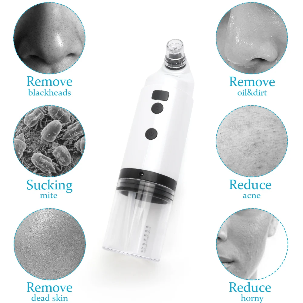 Маленький пузырьковый электрический пылесос для чистки лица, средство для удаления черных точек, сужающее поры, увлажняющее устройство для ухода за кожей лица