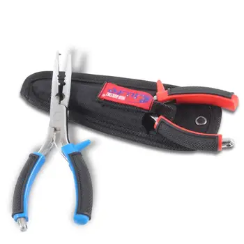 

Stainless Steel Portable Convenient Fish Tackle Lure Hook Remover Line Cutter Scissors Fishing Pliers with Black Bag