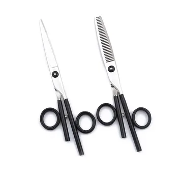 

6" 440C Hairdressing Scissors Hair Cutting Scissors Hair Cut Thinning Scissors Barber Makas Hair Scissors Set black
