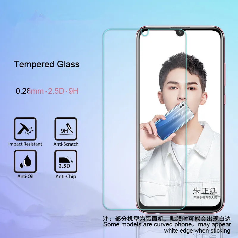 

2 pcs Tempered Glass Screen Protector For HuaWei honor 10i 8X 8XMAX Enjoy 9 9e 9s 9plus Y7 Y7 Prime 2019 protection Glass Film