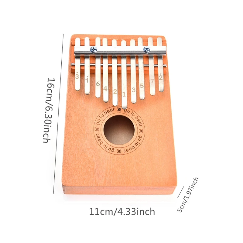 10 Ключ Kalimba игрушечное пианино твердых палец пианино для детский музыкальный инструмент игрушки для начинающих