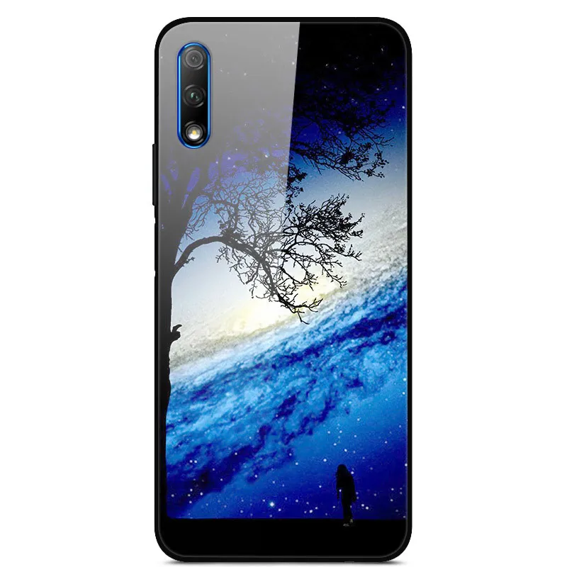 14 Для huawei Honor 9X чехол закаленного стекла крышка с пространство Распечатать чехол для телефона для Honor 9X силиконовый бампер чехол для huawei Honor9X 9 X - Цвет: 14