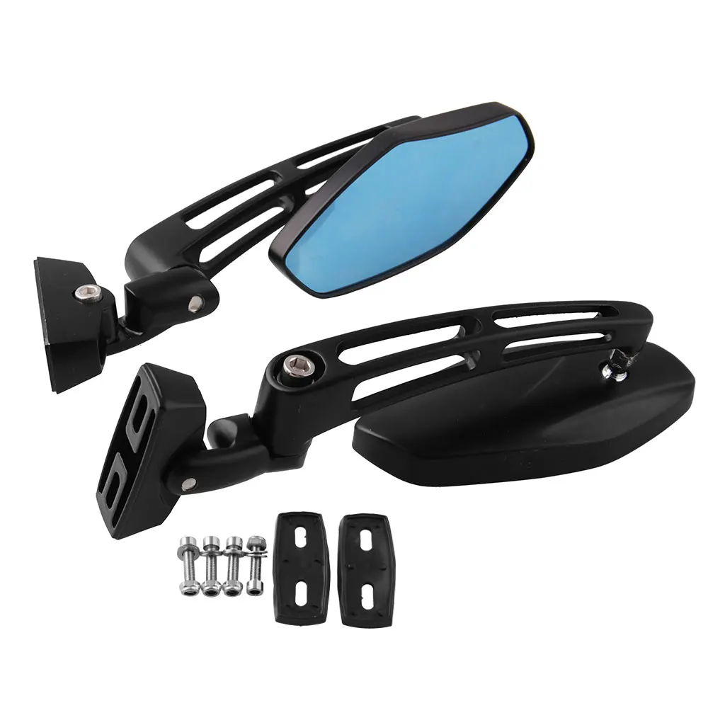 Черный MotoRrcycle гоночный зеркала заднего вида для Honda CBR 600 F3 F4i 900 929 954 1000 RR Kawasaki Ninja Suzuki GSXR Yamaha FZR YZF - Цвет: Черный