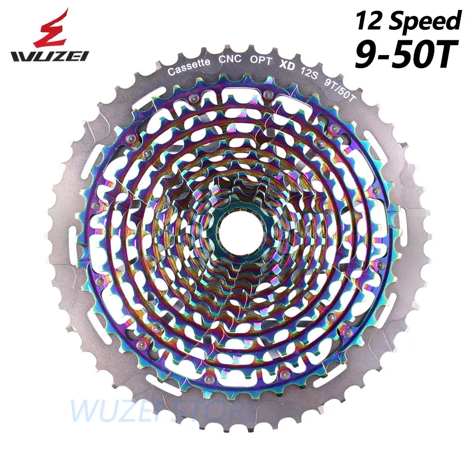 WUZEI 11S 12 S 9-50T кассета Сверхлегкий Freewheel 11/12 скорость горный велосипед маховик Радуга 375g совместим с XD k7