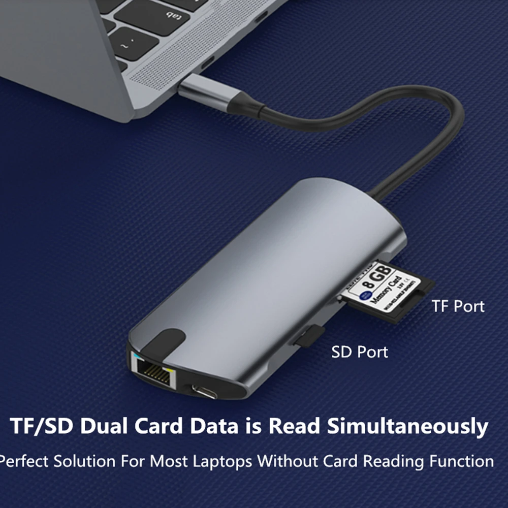 Type C USB C концентратор с 65 Вт PD зарядка SD TF кардридер USB 3,0 концентратор для Macbook Pro Dell XPS 13 15 lenovo ThinkPad huawei MateBook