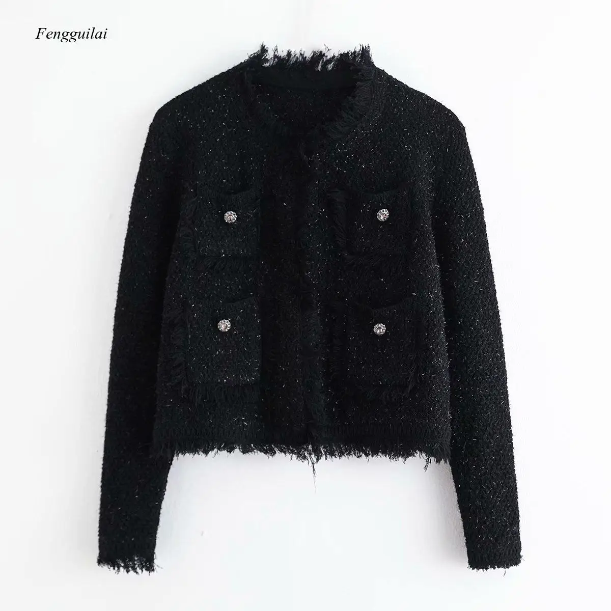 2020 New Women's Tweed Suit Jacket Coat Autumn Warm Fashion for Club Party