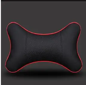 Black red edge Dragonpad кожа дышащая сетка авто подушка для шеи подголовник для отдыха подушка - Цвет: Black red edge