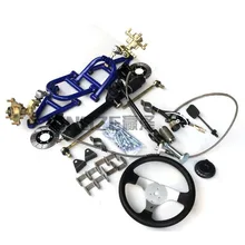 Картинг Багги UTV рулевая рейка коробка, колесо ATV передние маятники с шпинделями накатки колеса 110/10 фланец