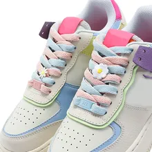 Lacets blancs pour baskets, 1 paire, accessoires de chaussures unisexes, lacets plats, ficelles de chaussures Af1 6 couleurs 