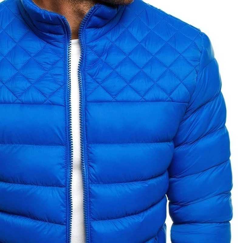 Мужская зимняя теплая куртка на молнии мужская куртка masculino chaqueta hombre со стоячим воротником Осенняя повседневная одежда пальто парка