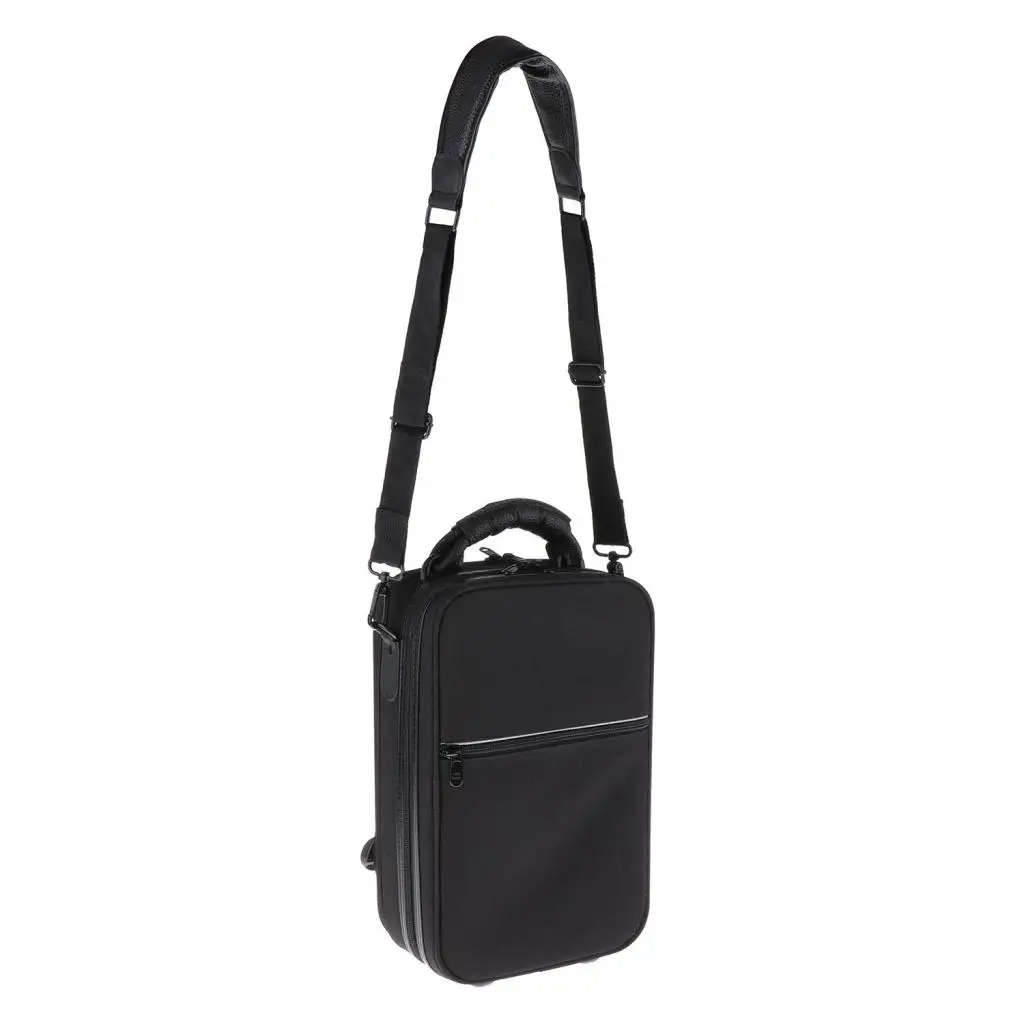 Black Clarinet Artificial Leather Carrying Case Gig Bag Handbag Backpack