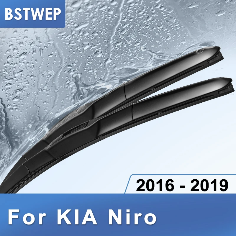 Bstwep Hybrid Wiper Blades For Kia Niro Fit Hook Arms 2016 2017 2018 2019 Windscreen Wipers