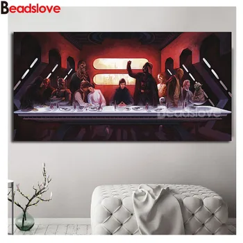 

Full 5D Diy Daimond Painting Cross-stitch Star Wars The Last Supper 3D Diamond mosaic kit Full Rhinestone Embroidery Diamant