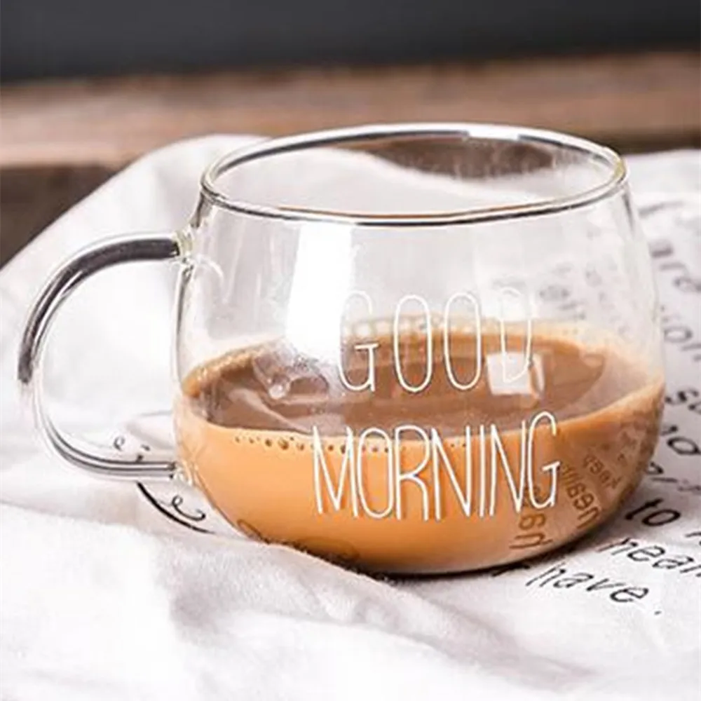 Mug cocooning en verre GOOD MORNING 