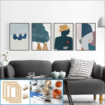

Abstract Figure painting by numbers adwall frame DIY frame molduras para parede Wall decoration Hand painted 40X50cm relaxati