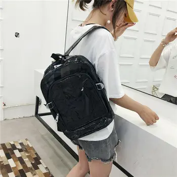

Trendy Candy Color Transparent PVC Backpack Teen Girls Schoolbags Women Jelly Bookbag Lady Travel Backpack Crystal Beach Bags
