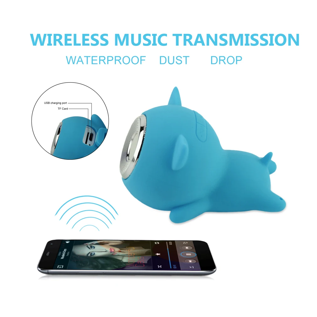 Милый Свинья Портативный Мини Bluetooth динамик водонепроницаемый пыленепроницаемый динамик TF карта аудио динамик s электронный подарок на открытом воздухе