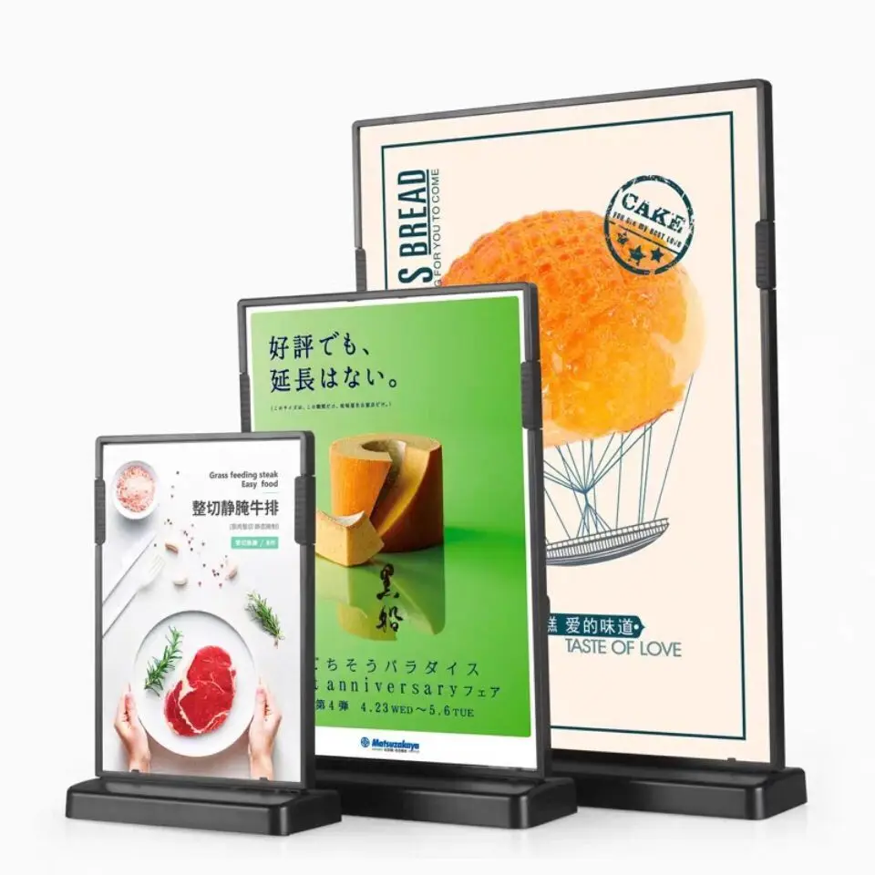 

A5 L And T Shape Countertop Presentation Stands Upright Plastic Desk Acrylic Sign Holder Stand Poster Menu Paper Display Frame