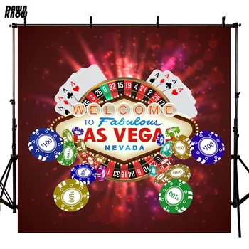 

DAWNKNOW Poker Party Las Vegas Photography Background Photocall Chips Personal Photo Shoot Backdrop Customize lv1237