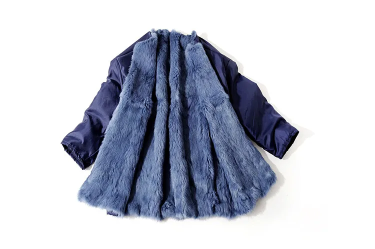 Vintage Winter Denim Jacket Women Korean New Removable Rabbit fur liner Fox Fur Collar Jean Coat Loose Thick Warm Jeans Jacket
