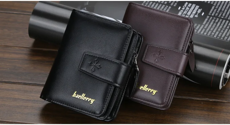 DIKEDAKU портмоне baellerry для мужчин короткие Multiclip Вертикальная застежка-молния розничная кошелек многофункциональная сумка для карт PU мужской кошелек