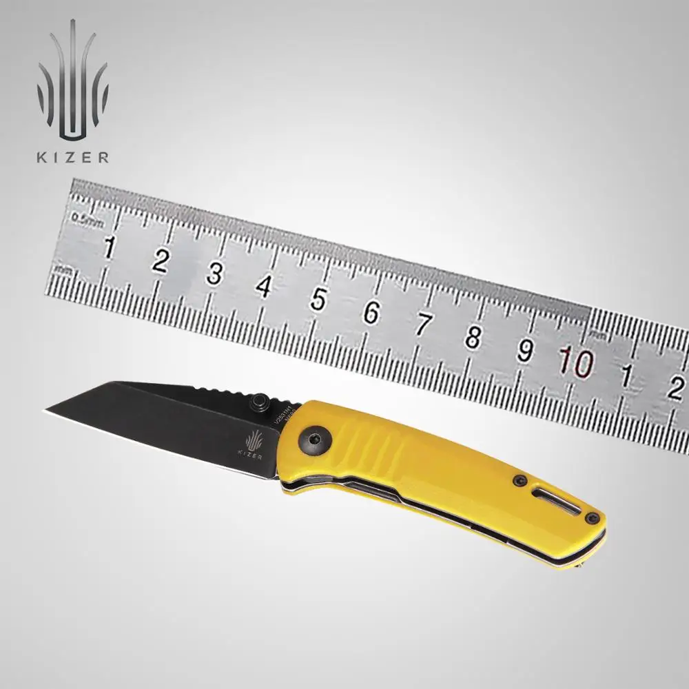 

Kizer Small Tactical Knife V2531N1/N2 Shard 2020 New Yellow Bumblebee G10 or Black&Grey Micarta Handle Mini Knife