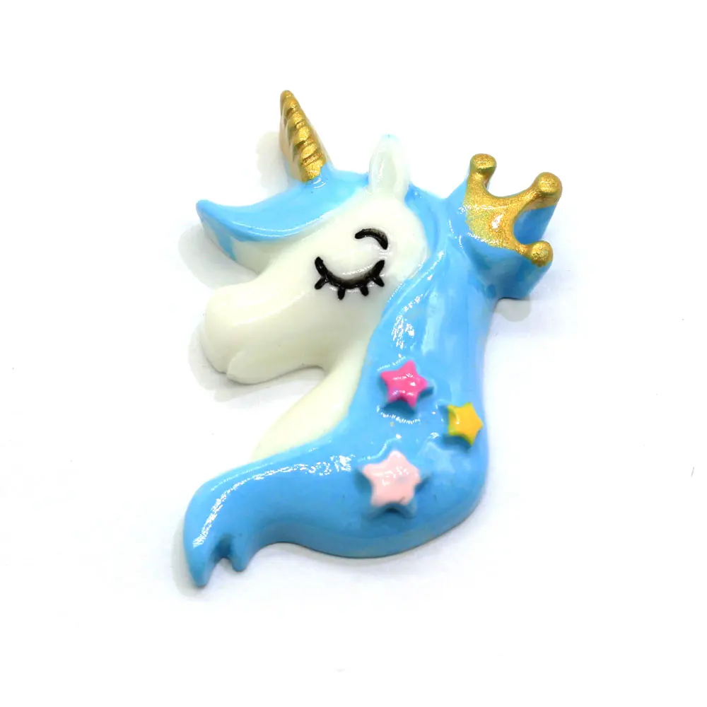 10/50 шт фабрики Лидер продаж смолы Unicornhorse кабошоны Fltback смолы мультфильм животное лошадь Slime амулеты "сделай сам" для изготовления ювелирных изделий, кра - Цвет: 4