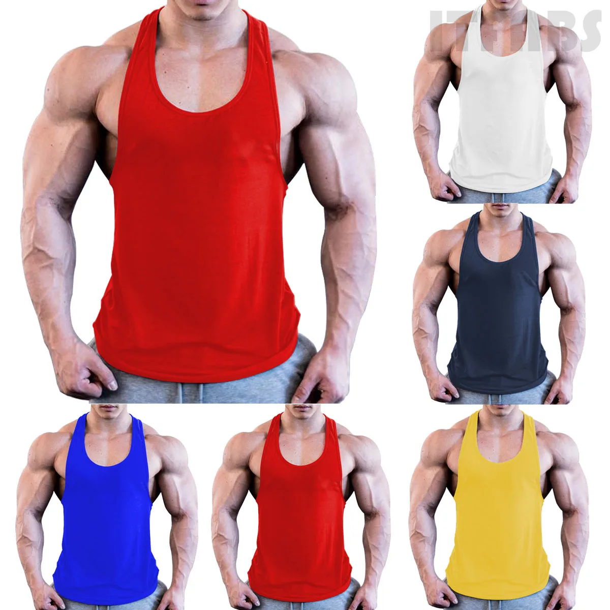 Crown Designs Hulk Face Bodybuilding Weight-training Sports Stringer Vest Top with Y Back Racerback Fit for Men & Teens 