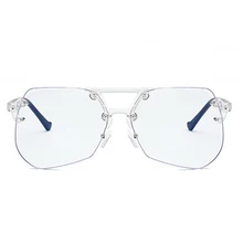 Модные чистые прозрачные очки, оправы для женщин и мужчин, мужские оправы для очков, без оправы, нестандартные, анти-синий луч, синий светильник, блокировка