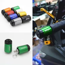 Мотоцикл рукоятка заканчивается ручки Кепки слайдер для Kawasaki Ninja 250 300 400 1000 ER6F Ninja400 ZX6R ZX10R ЧПУ 8 цветов