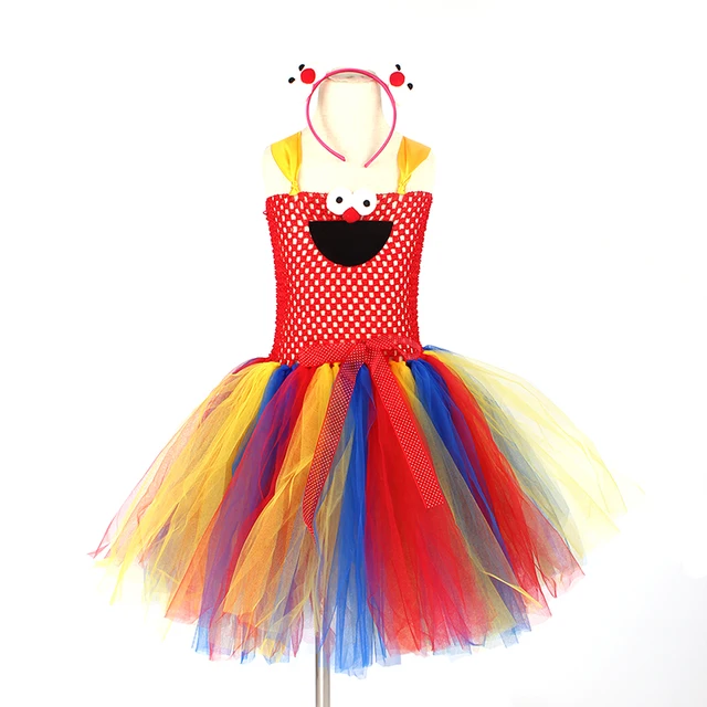 Vestido de tutú de Elmo rojo de Barrio Sésamo para niña, con diadema, para  fiesta de cumpleaños de bebé, Halloween, disfraz, vestidos de tul de  dibujos animados| | - AliExpress