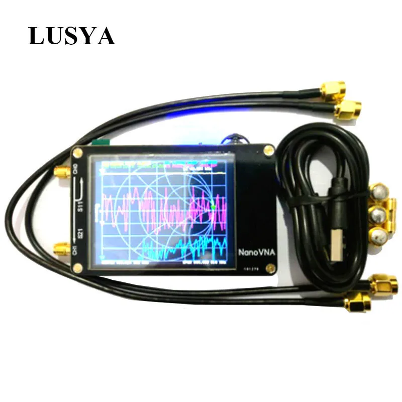 Lusya NanoVNA 2,8 дюймовый сенсорный lcd HF VHF UHF UV векторный сетевой анализатор 50 кГц-300 МГц антенный анализатор с батареей A6-010