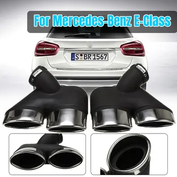 

2Pcs Dual Exhaust Muffler Pipe Trim Stainless Steel For Mercedes-Benz E-Class W211 E260 E240 E320 E350 E430 E55 AMG 2002-2007