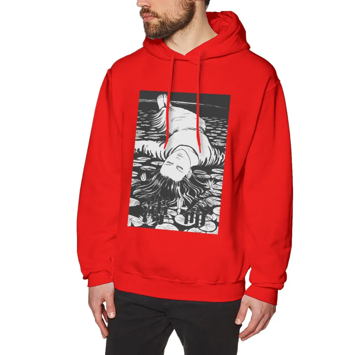 Crewneck Junji Ito Dying Young Sweatshirt Новинка года на заказ для мужчин - Цвет: red
