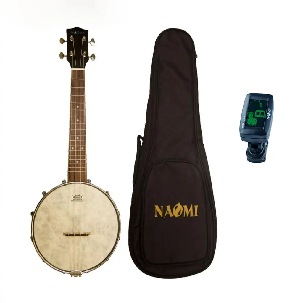 Mahonie 4 String Banjo Ukulele Uke 23 Inch Voor Land Folk Blugrass Met Draagtas Tuner Mahonie 4 String Banjo Ukulele Uke 23 Inch Voor Land Folk Blugrass Met Draagtas Tuner