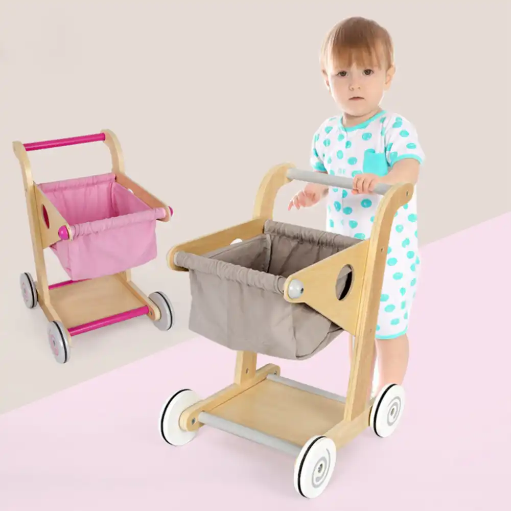Hot Kids Supermarkt Winkelwagentje Houten Supermarkt Trolley Speelgoed Kinderen Meisjes Houten Peuter Speelgoed Opslag Winkelwagen Speelhuis Geld Bank Speelgoed Aliexpress