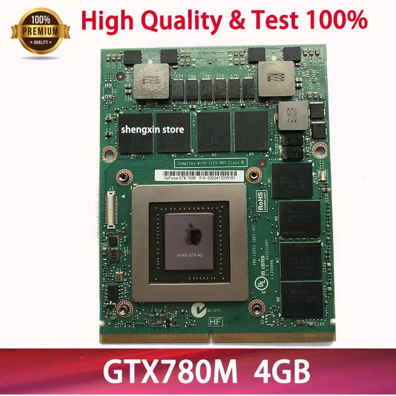 GTX 780M GTX780M N14E-GTX-A2 4G DDR5 видео VGA Графическая карта FJHX2 2K0KW для DELL Alienware M17X R4 R5 M18X R2 R3 Тесты