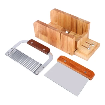 

Multifunctional DIY Handmade Soap Tool Set Wooden Soap Loaf Mold Cutter Knife Soap Making Supplies Tool Set