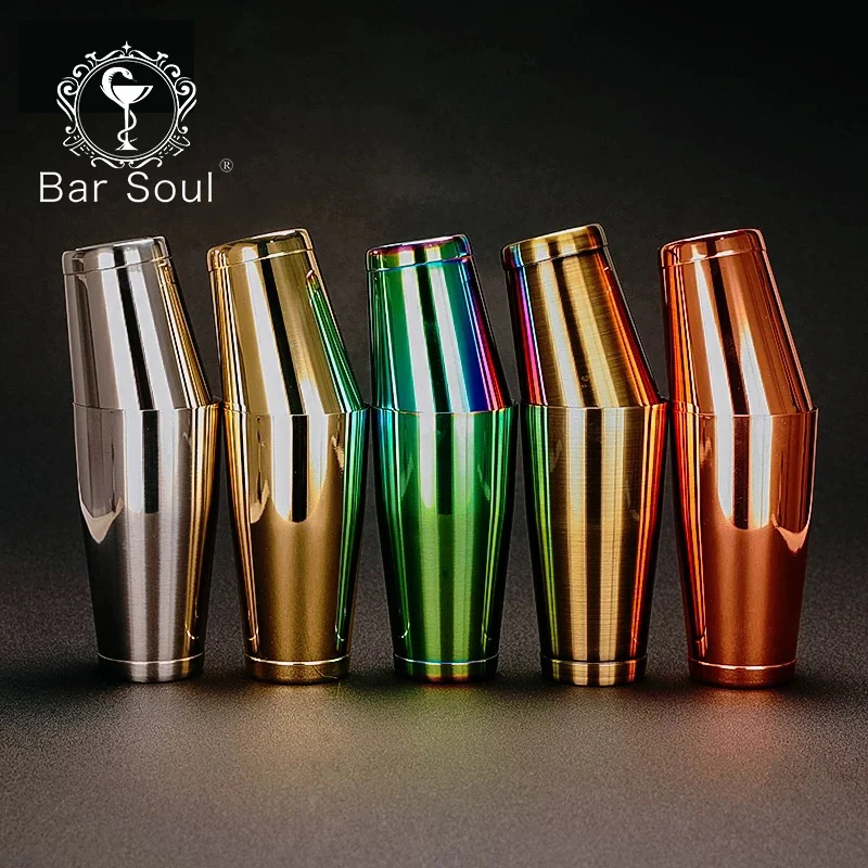 Custom 8 oz. - 3 Piece Deluxe Stainless Steel Cocktail Shaker