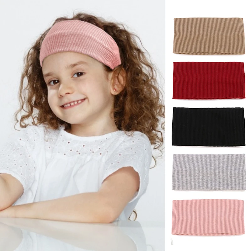 Bandeau Large Tricote Pour Bebe Fille Elastique Et Chaud Pour L Hiver Turban Doux Pour Enfant En Bas Age Accessoires Pour Cheveux Aliexpress