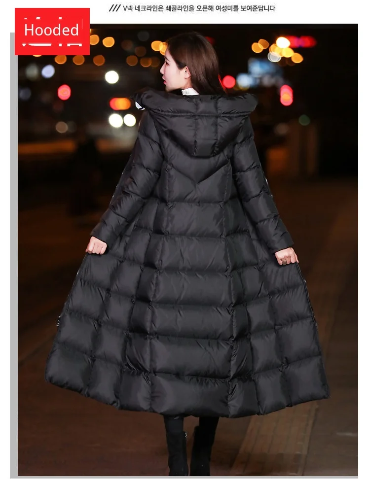 Новая зимняя куртка, Женская парка, пальто Feminina, длинный пуховик размера плюс, длинный пуховик с капюшоном, хлопковое пальто, куртка для женщин