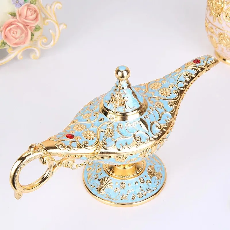 Aladin Lamp Traditional Hollow Out Fairy Tale Magic Aladin Wishing Genie Lamp Tea Pot Retro Home Decor Accessories M4215 Aladin Lamp Traditional Hollow Out Fairy Tale Magic Aladin Wishing Genie Lamp Tea Pot Retro Home Decor Accessories M4215