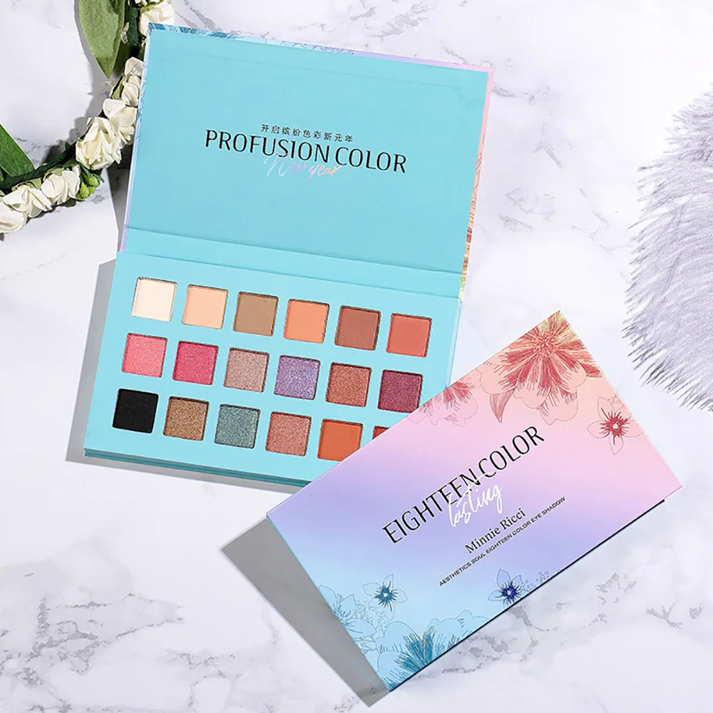 

Shimmer Glitter Eye Shadow Powder Palette Matte Eyeshadow Cosmetic Makeup paleta de sombras para olhos Pearl light Dumb light