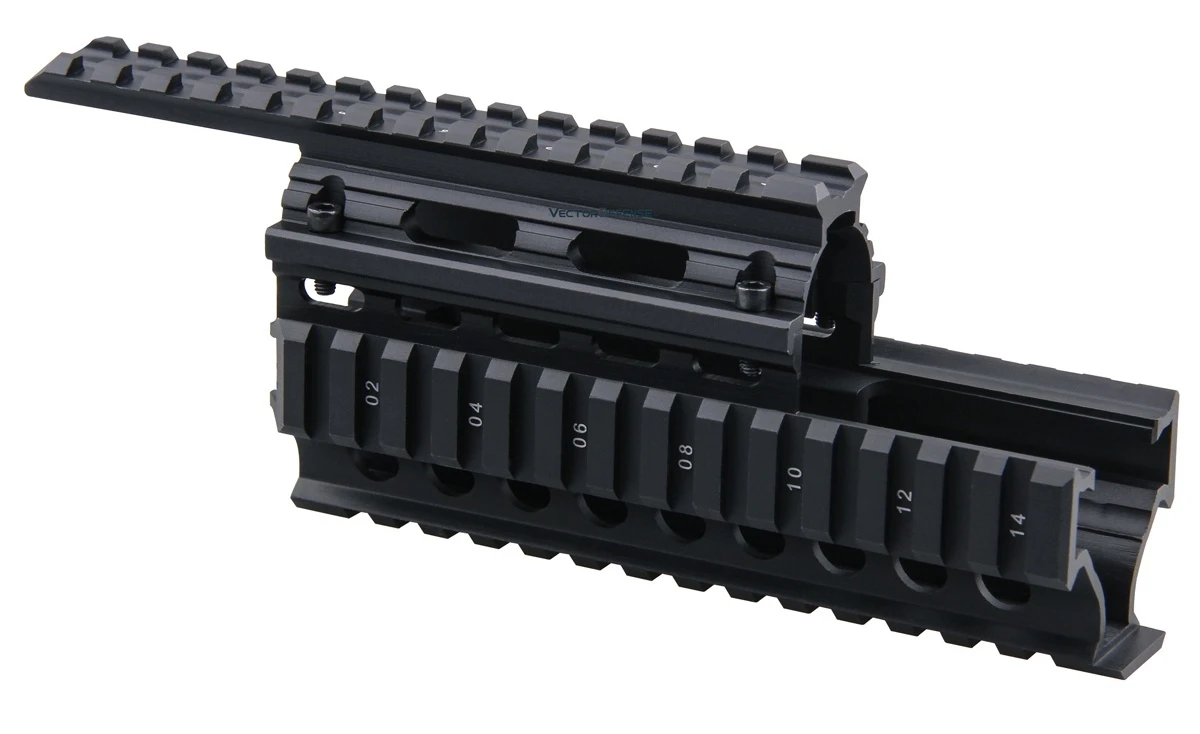 Векторная оптика 2-piece Handguard Quad Rail system Mount fit AK 47& 74 Free Rail Cover Guards